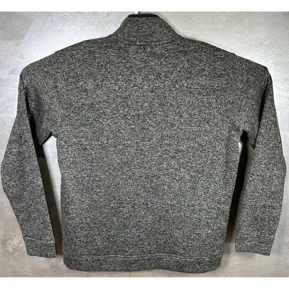 Eddie Bauer Mens XL Pullover 1/4 Button Sweater Gray Heather Fleece‎ Mock Neck - Picture 12 of 12